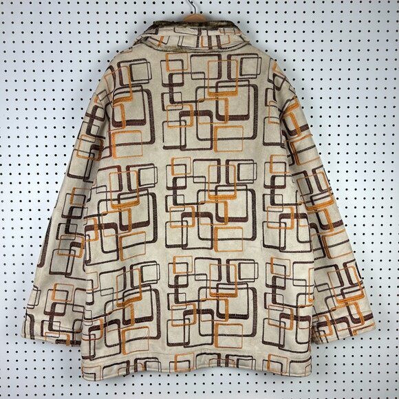 Prestige 90s Hip Hop Jacket Mens 2XL Fur Lined Suede Cream Brown Full Zip Street - Picture 4 of 9